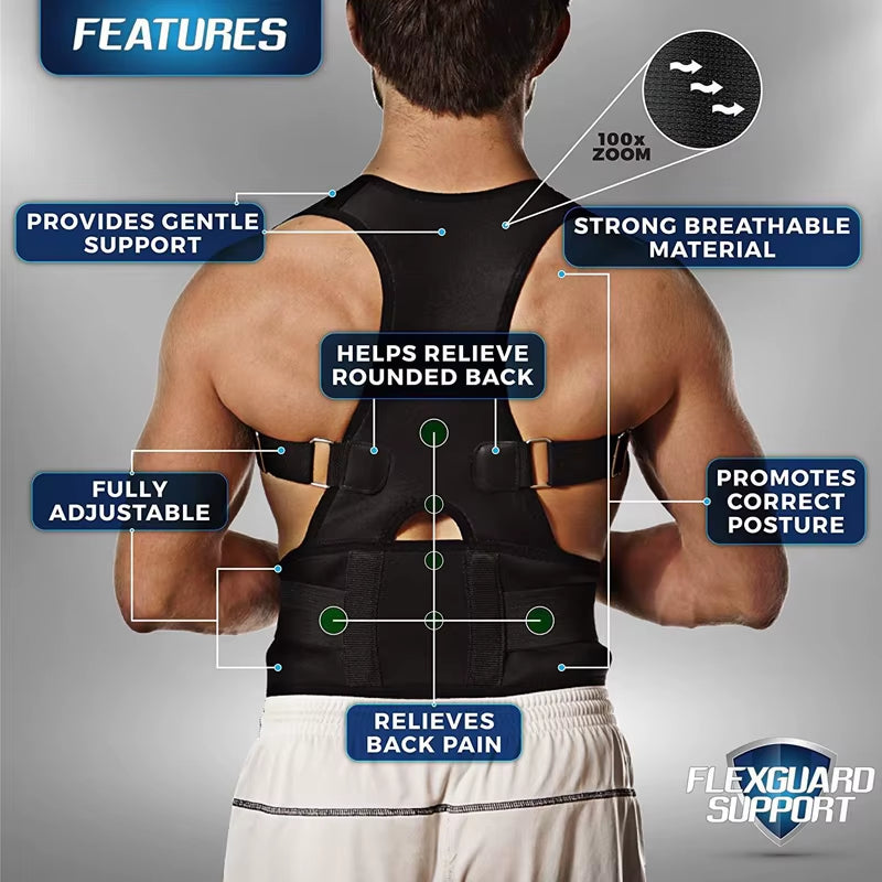 Magnetic Therapy Posture Corrector Posture Corset Shoulder Support Belt Men and Women Braces and Support Belt Shoulder Posture