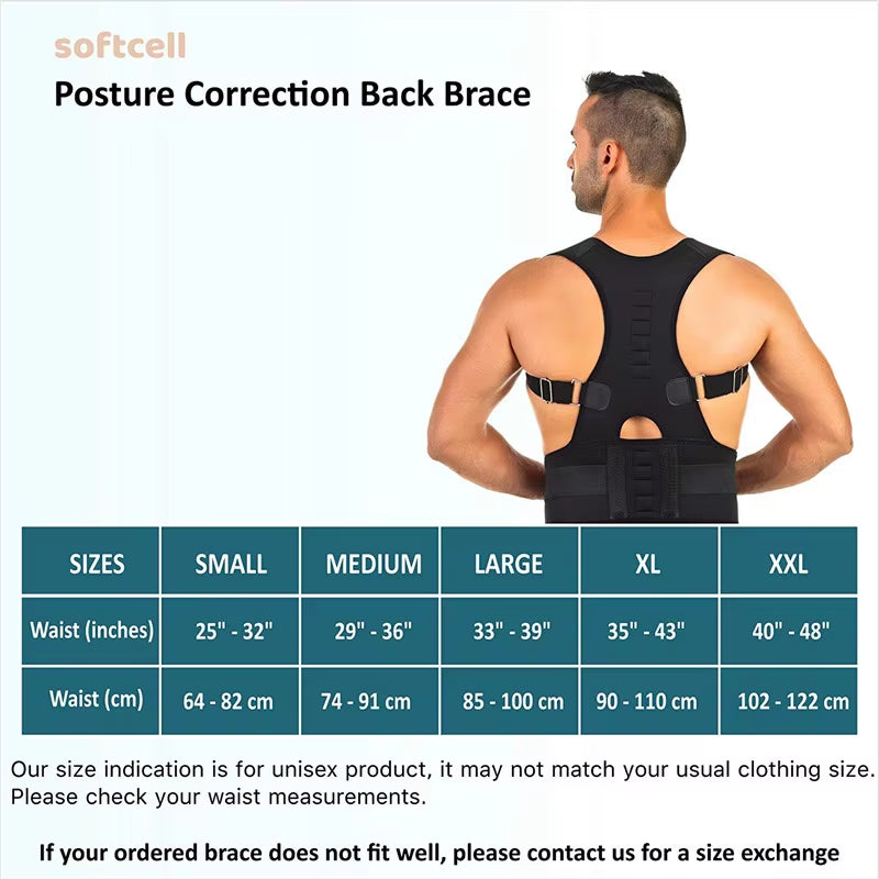 Magnetic Therapy Posture Corrector Posture Corset Shoulder Support Belt Men and Women Braces and Support Belt Shoulder Posture