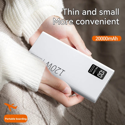 200000Mah Power Bank Ultralarge Capacity 120W Super Fast Charging Portable Digital Display External Batter Powerbank Hot