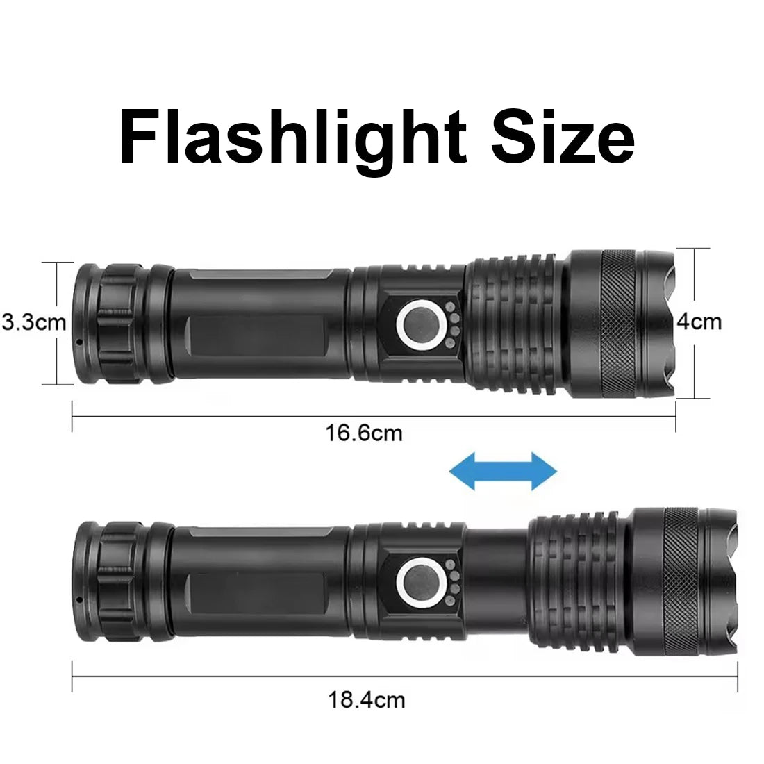 High Power LED Flashlight Super Bright Rechargeable Flashlight Portable Ultra Power Torch Lighting Outdoor Emergency Use