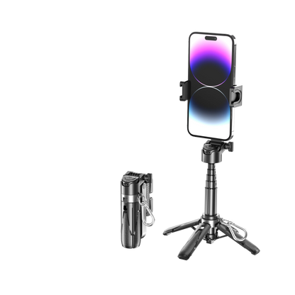 Newly Upgraded Design Mini Bluetooth Portable Telescopic Multifunctional Tripod Phone Selfie Stick