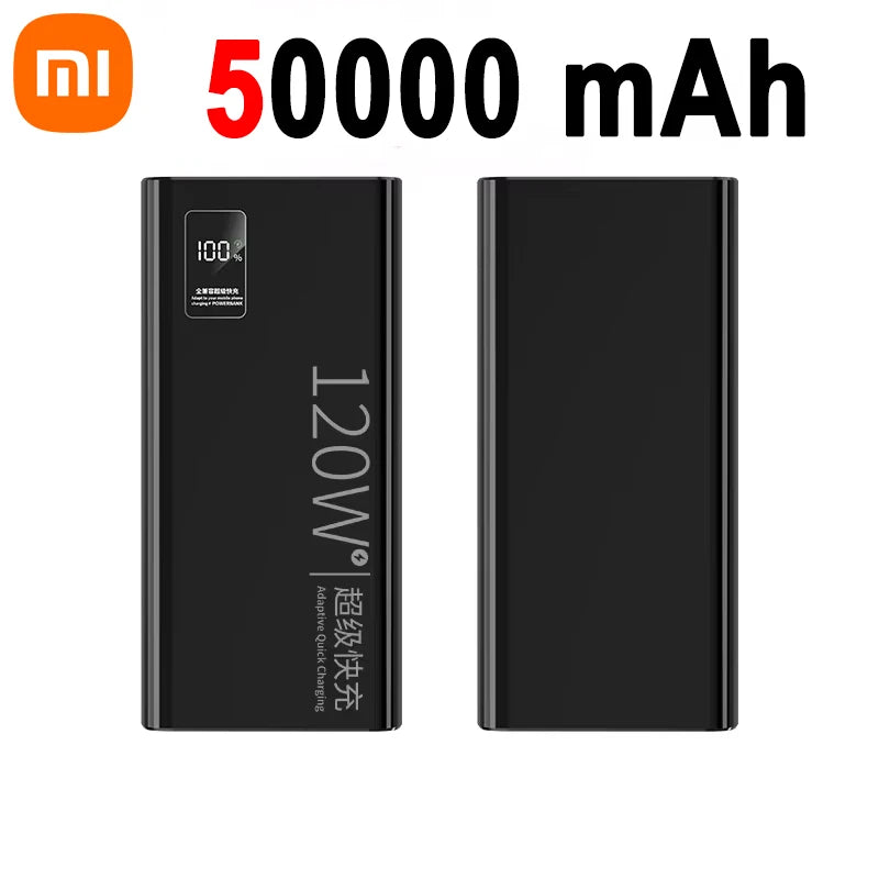 200000Mah Power Bank Ultralarge Capacity 120W Super Fast Charging Portable Digital Display External Batter Powerbank Hot