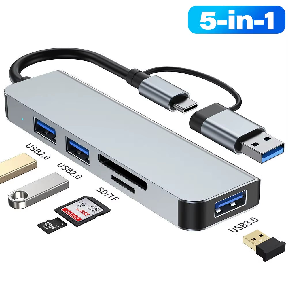 8-In-1 Usb Hub 3.1 Docking Station External Graphics Card for Laptops Multi-Hub C Usb Type C Dock Station 5Gbps TF SD Reader