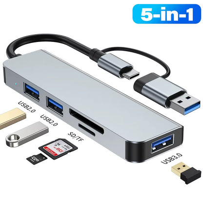 8-In-1 Usb Hub 3.1 Docking Station External Graphics Card for Laptops Multi-Hub C Usb Type C Dock Station 5Gbps TF SD Reader